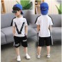 Summer Boy Sets New 2021 Sports Neck Suit Children's Clothing High Quality Clothing Summer Boy Shorts Cotton Short-sleeved Suit