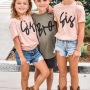Camiseta infantil Conyson Summer, blusa de algodão para meninas e adolescentes, estampa de letras, moda masculina.