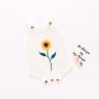Conyson Wholesale New Toddler Kids Baby Girls Clothes Sunflower Cotton Knitted Hand Knitting Triangle Jumpsuit Woolen Rompers