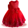 Conyson Latest Custom Kids Girl Dresses Summer sleeveless Girl Princess Wedding Dress Girl Party Wears Clothing Dress