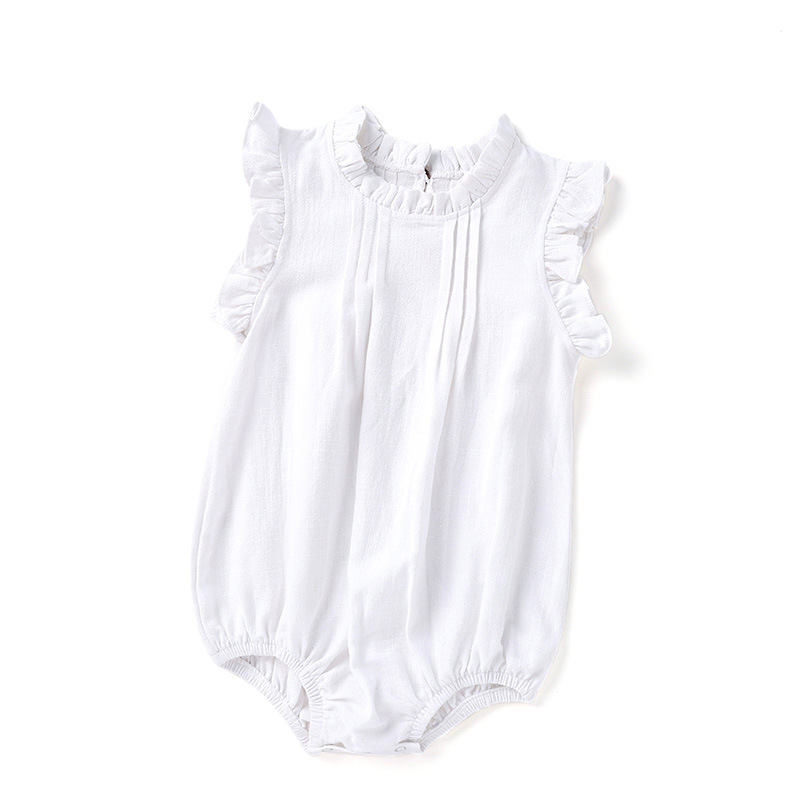 Conyson New Soft Baby Clothing Nonsexual Baby Boys Girls Jumpsuit Cotton Sleep Suit Ruffle convertible Kids Rompers