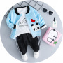 Manufacturer Discount Long Sleeve Hot Selling Casual Sweater  Boy Toddler Applique Outfit Children's Suit
