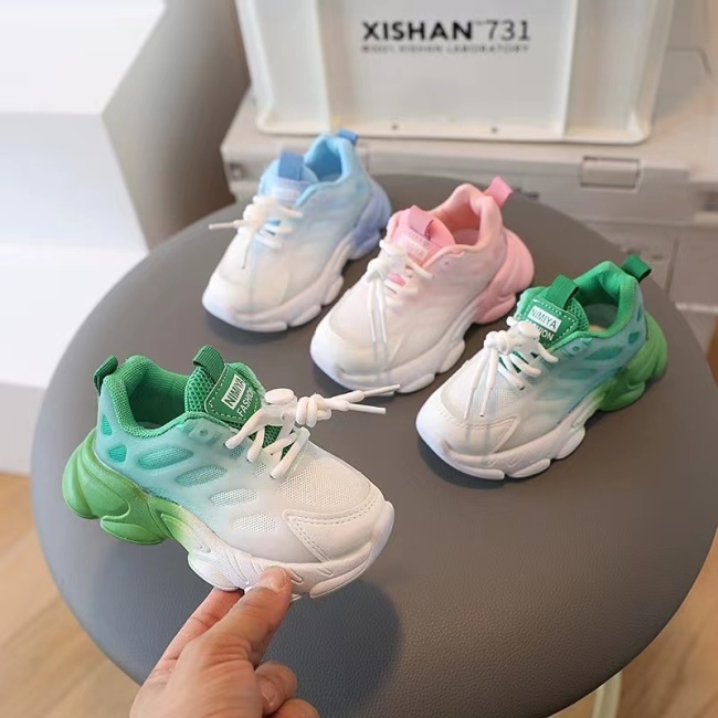 Conyson 2023 Summer Breathable Light Boys Girls Fashion Sneakers Kids' Cheap Solid Color Soft Bottom School Sport Casual Shoes