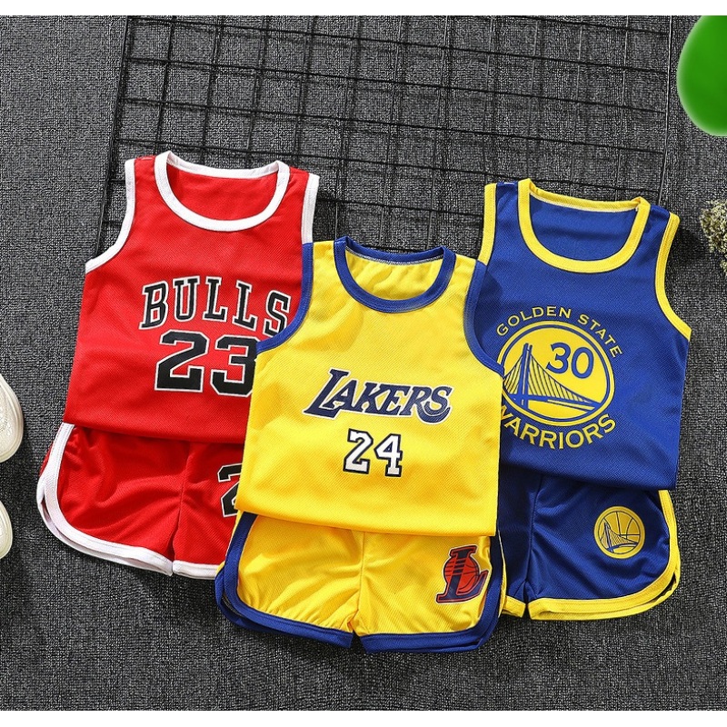 2021 Summer Short Cartoon Print Tops Outfits New Baby Overstock Sports Basketball Children Clothing newborn jersey outfit kid