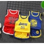 2021 Summer Short Cartoon Print Tops Outfits New Baby Overstock Sports Basketball Children Clothing newborn jersey outfit kid