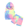 Conyson Hot Sale Unisex Summer Toddler Baby Kids Clothing Set Newborn Boys and Girls Outfit Sleeveless 2Pcs Tie-dyed Clothes Set