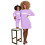 Custom Summer Cotton Little Girls Solid Pajama Mother And Daughter Dress Family Parent-Child Clothing Sets
