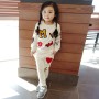 Conyson Wholesale Casual Children's Suit Round Collar Long Sleeve Hoodie 2Pcs Girl Clothing Set