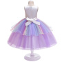 Hot Sale Solid Knee-Length Sleeveless Children Frock Girls Cinderella Princess Dresses For Kids