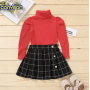 Conyson Casual Two Piece Outfit autumn Baby clothes Set Girls long Sleeve Cotton baby Kids Printed Shorts Two-piece clothing Set