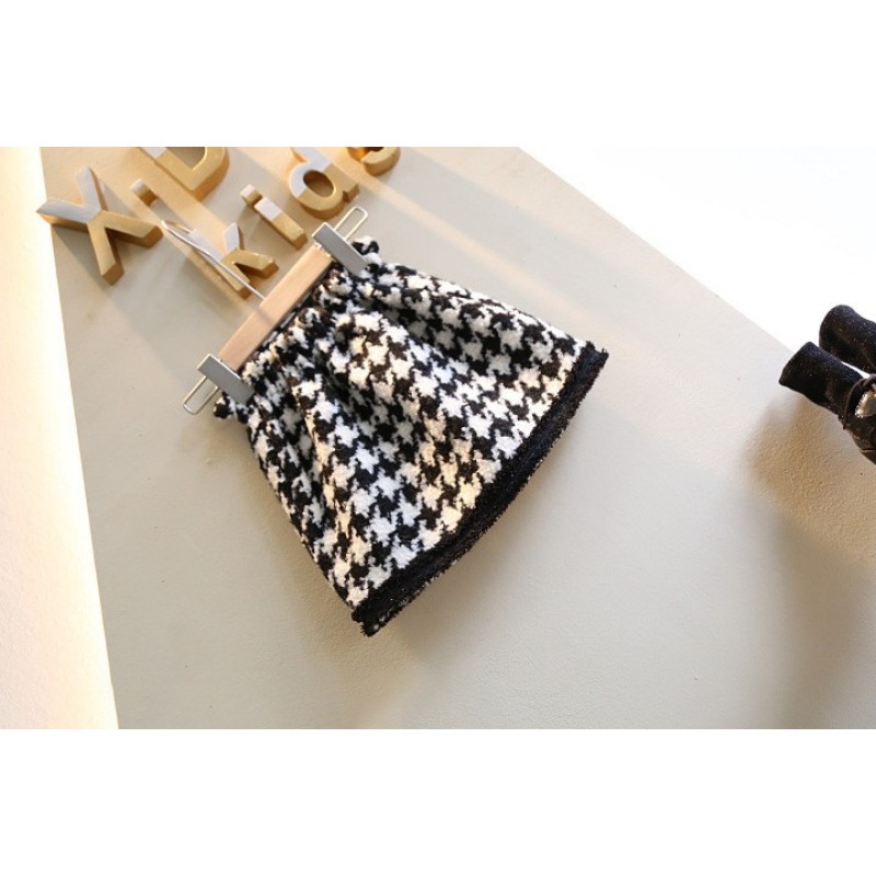 Hot Sale Girls 2 Piece Clothing Sets Plaid Jacket And Skirt Set Short Skirt And Cardigan Set
