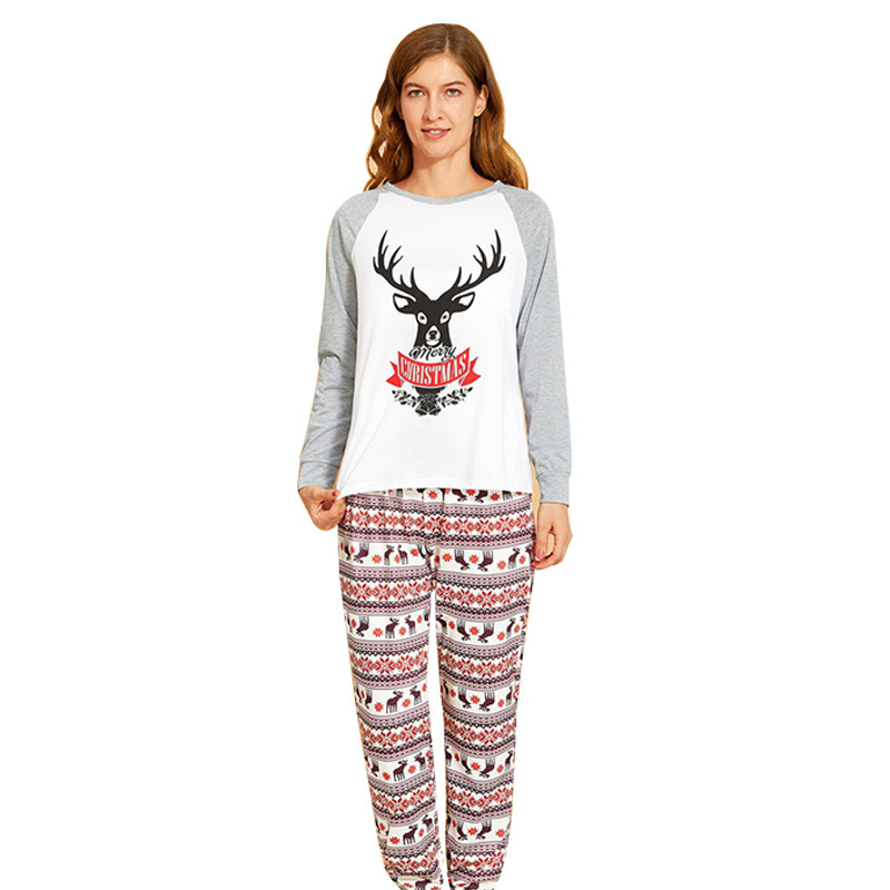 Direct Selling Simple And Exquisite Christmas Pajamas Parent-child Set Home Comfort Soft Pajamas