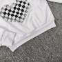 Conyson Stock Lots Spring Autumn Comfortable Casual Style Lattice Design Polyester Two Piece Girls Kids Clothing Sets