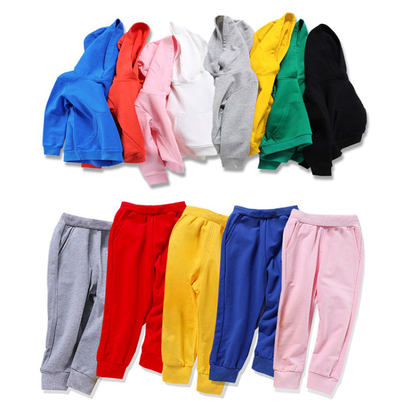 Conyson Boys Clothing Sets Custom LOGO Baby Girls Hoodies Jogging Outfits Fashion Children Hooded Tracksuit Kids Clothing Set