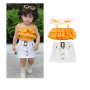Conyson Wholesale Summer 1-5Y Littler Girls 2pcs Clothes Sets Solid Flower Sleeveless Vest White Skirts Boutique Kids Girl Suits