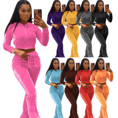 2023 Hot Sale New Design Fitness Spring Matching Sets Workout Sweatsuit Cozy Polyester Jogger 2 Pieces Club Set Women Sex Sets