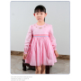 New fashion high quality cotton smocked flowergirl dresses for party