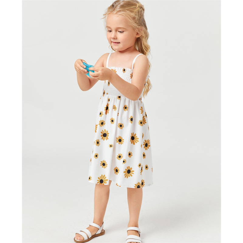 Conyson Baby Girls Sleeveless Flower Print Dresses Children Clothes Summer Princess Skirt Kids Party Ball Pageant Dress Outfit