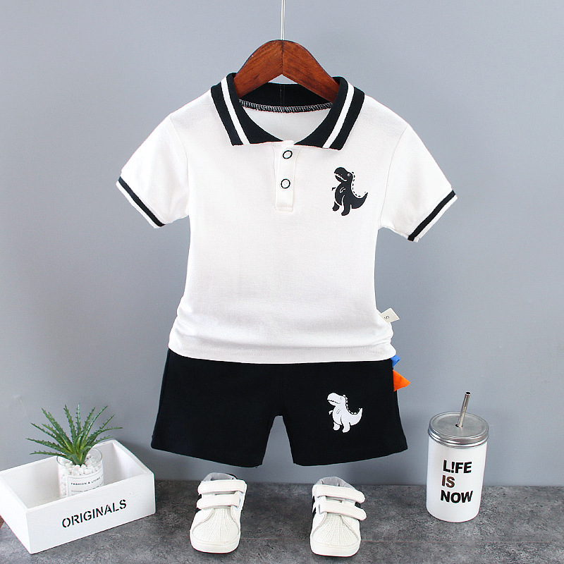 Conyson Summer Newborn Bulk Summer Boutique 2023 Baby Boy Cotton Toddler Clothinhg Suit 1-5 Years Boys Shorts And Shirt Set