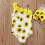 2021 New Wholesale Hot Sell Kid Baby Girl Bikini Sunsuit Toddler Clothing Kid Baby Girl Bathing Suit Sunflower Toddler