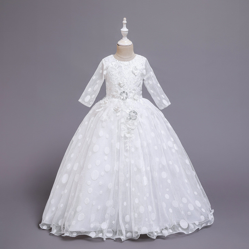 Girl Dresses Kids Fancy Formal Party Long Gown Irthday Party Party Girl Ball Gown