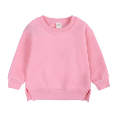 Conyson Wholesale Private Label Sweat Casual Custom Unisex Cotton Long Sleeve High Quality Sport T-shirt Solid Color Kids Shirt