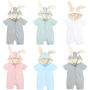Conyson Wholesale Newborn Baby Girls Boys Cotton Knitted Long Sleeve Jumpsuit Rabbit Ear Baby Clothes Romper