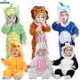 Conyson Wholesale Cartoon Infant Girls Toddler Animal Halloween Winter Jumpsuit Boys Newborn Clothes Romper