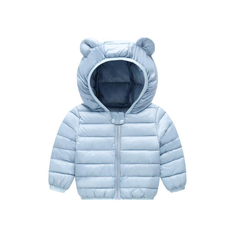 New Style Boys And Girls Jackets Coat Kids Jackets Clothing Light Down Coats With Ear Hoodie
