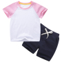 New Summer Casual Kids Clothing Sets Boys Short Pants Clothing Sets Clothing Wholesale Boy Set Solid Color Kids Shorts Shirt
