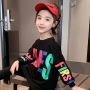 Conyson fashion autumn clothes kids GIrl letters print Outfits Long Sleeve Knitted cotton Sweater casual clothing Two Piece Sets