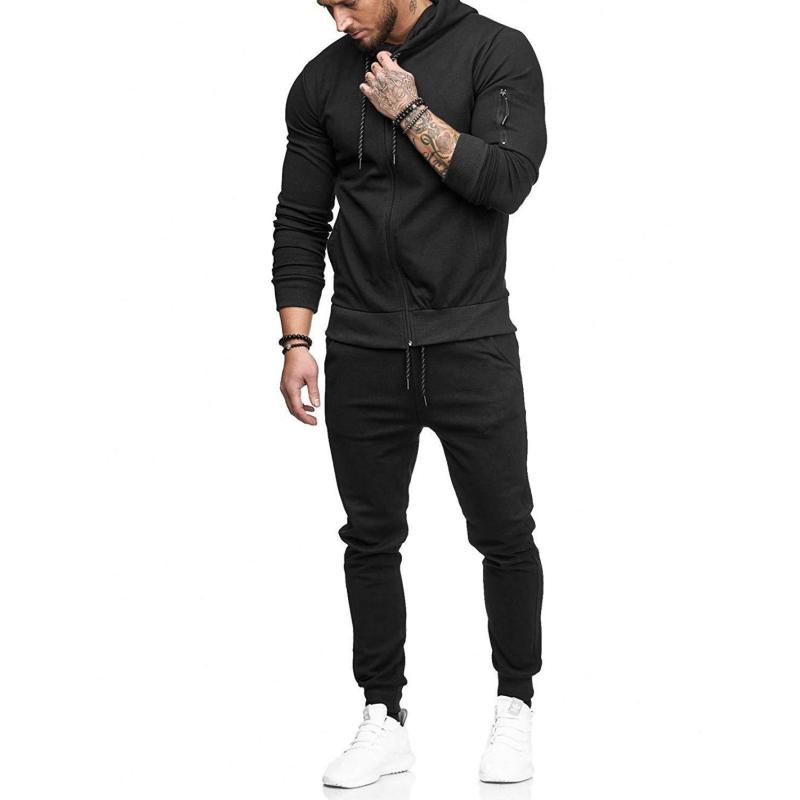 Conyson Private Label Men Plain Jogging Suit Set Tracking Set Custom Sweatsuit With Logo Men 2 Piece Pants Set