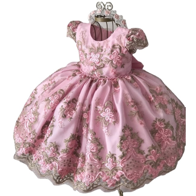 Wholesale Elegant New Year Princess Children Party Dress Wedding Gown Kids Dresses Girls Birthday Party Vestido