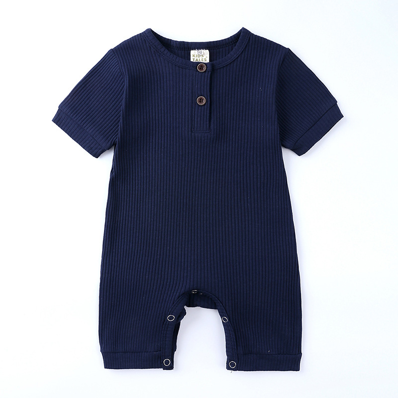 Hot Sale Summer One Piece Baby Clothes New Born Boy Girl High Quality Stretch Home Wear Kids Rompers Pajamas Babies