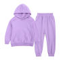 Conyson custom logo high quality children clothes set kids hoodies tracksuit french terry spring kids joggers clothing sets
