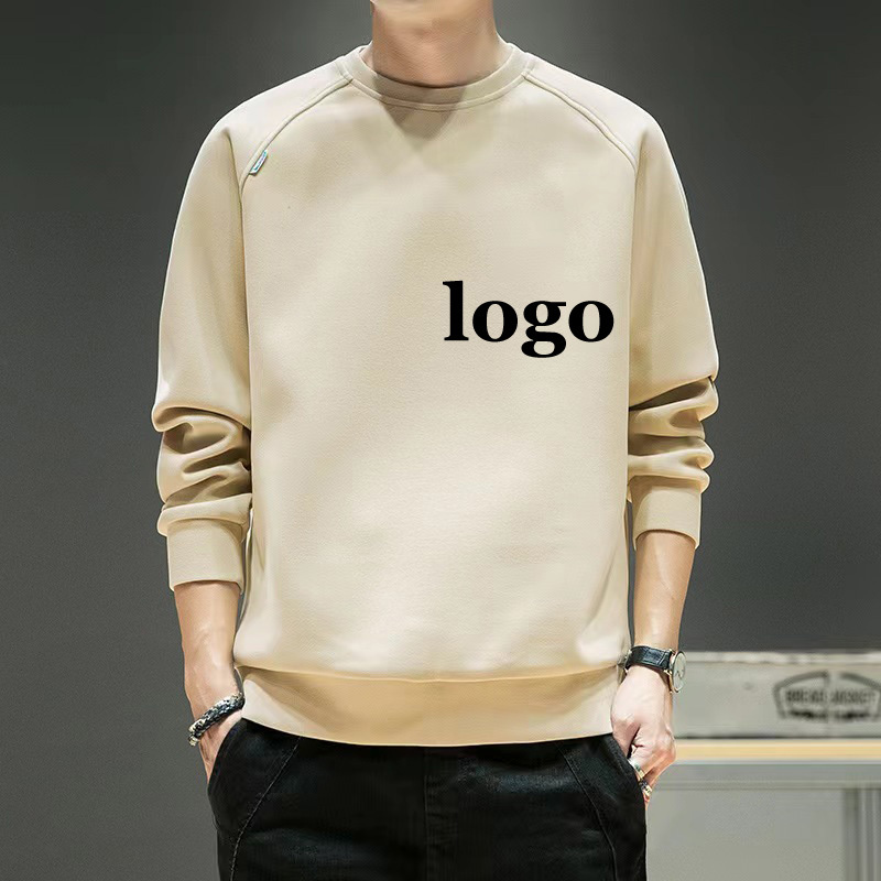 Conyson Custom Logo 280gsm High Quality Plain White Pullover Sweatshirts Oversized Drop Shoulder Blank Men's Plaid Hoodie Shirt