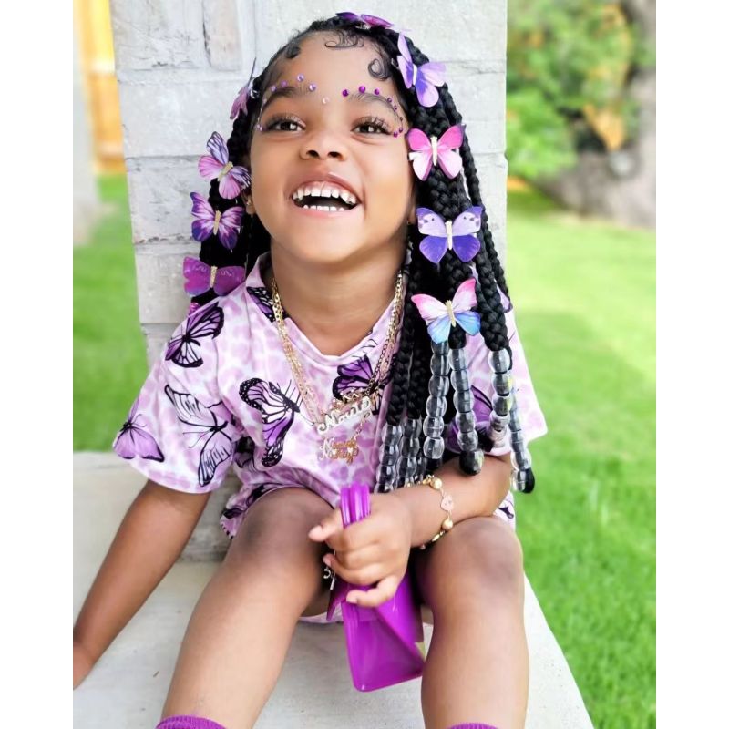 Conyson Baby Girls Cute Butterfly Print Suit Short Biker Leopard Print Summer Clothing Set Outfits For Kids Designer Clothes