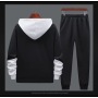 Conyson Oem 2 Piece Spring Jogging Track Sweat Suits Sets Custom Logo Printed Pullover Jogger Men's Sweatshirt And Hoodie Set