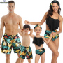 Conyson Custom Summer Family Couples Matching Outfit Dad Mom Baby Boys Girls Women Man 2pcs Kids Clothes Parent-child Swimsuit