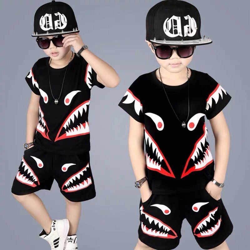 Customize Baby Boys New Boutique Casual Fashion Clothing Sets Summer Children's T Shirt Shorts Pcs Suit Kids Boys Twin Set