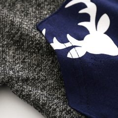 Autumn Winter Newborn Baby Cartoon 2pcs Outfit Christmas Elk Pullover Hooded Sweater And Trousers Baby Boys Cotton Clothes