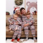 New Christmas Pajamas Set Mommy and Me Elk Print Family Suits Father Mother Kids Homewear Xmas Sleepwear Clothes