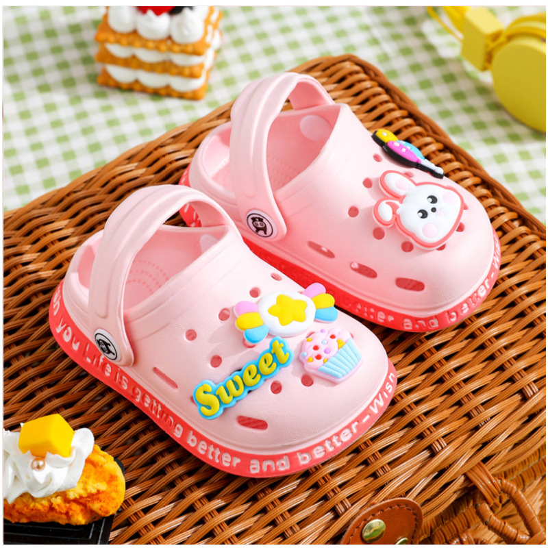 Conyson Summer New Baby Hole Shoes Children Non -slip Soft Floor Old Boys Girls Beach Sandals 1-5Y Unisex Slippers