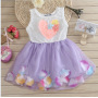 Conyson hot sale baby Children's Clothing toddler Baby kids clothing Dress print flower Girl Birthday Dress candy Girl's Dress