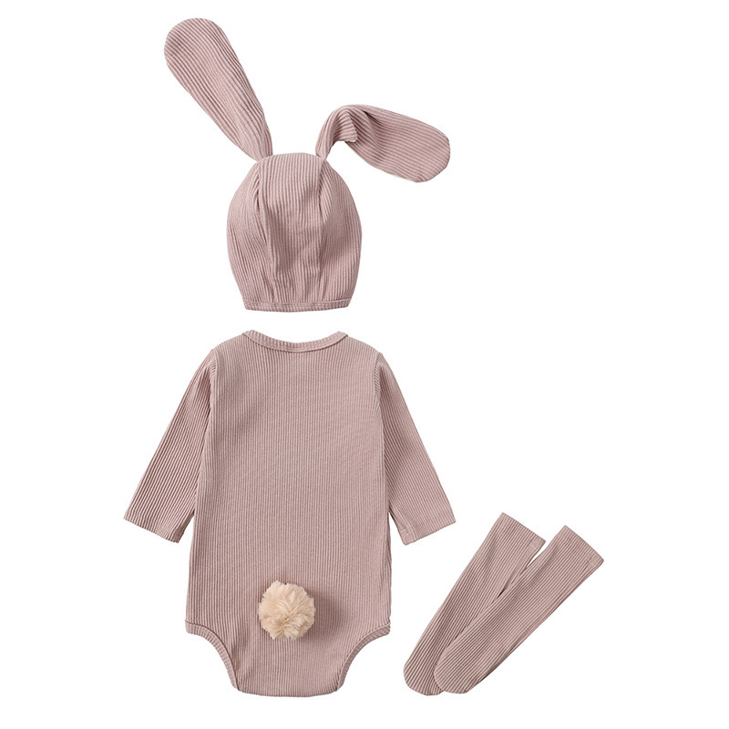 Conyson casual Newborn Baby kids Solid long sleeve boy girls summer clothing suit Hot Sale Suit toddler Girl Romper Baby Clothes