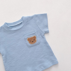 Conyson Wholesale New summer Newborn Unisex Baby Boy Girl Short Sleeve Cute Carton Cotton 2 Pieces Clothing Knitting Baby Sets