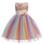 Conyson Summer Children Girls Mesh Long Party Dress Sleeveless Flower Boutique Kids Girl Dresses High Quality Formal Dresses