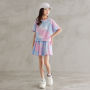 Conyson korea fashion teen kid Girl summer tie-dye t-shirt skirt cool clothes cotton casual children wear 2 pieces clothing sets