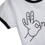 casual kids summer girls 2piece clothing suit set Children's Clothing Ok Letter Printed T-shirt + Holed Leggings Two-piece Suit