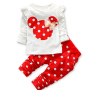 Casual Dot 100% Cotton Knitted Two Piece Outfits Kids Sport Play Set Clothing Baby Clothes